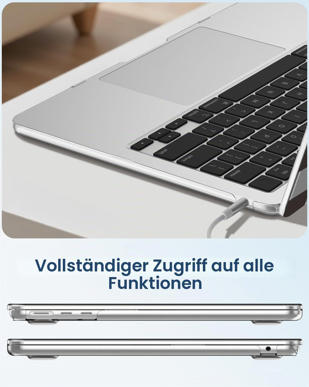 Fintie Hülle Kompatibel mit MacBook Air 13,6 Zoll M5 M4 M3 M2 (2026-2022) A3449 A3240 A3113 A2681, U
