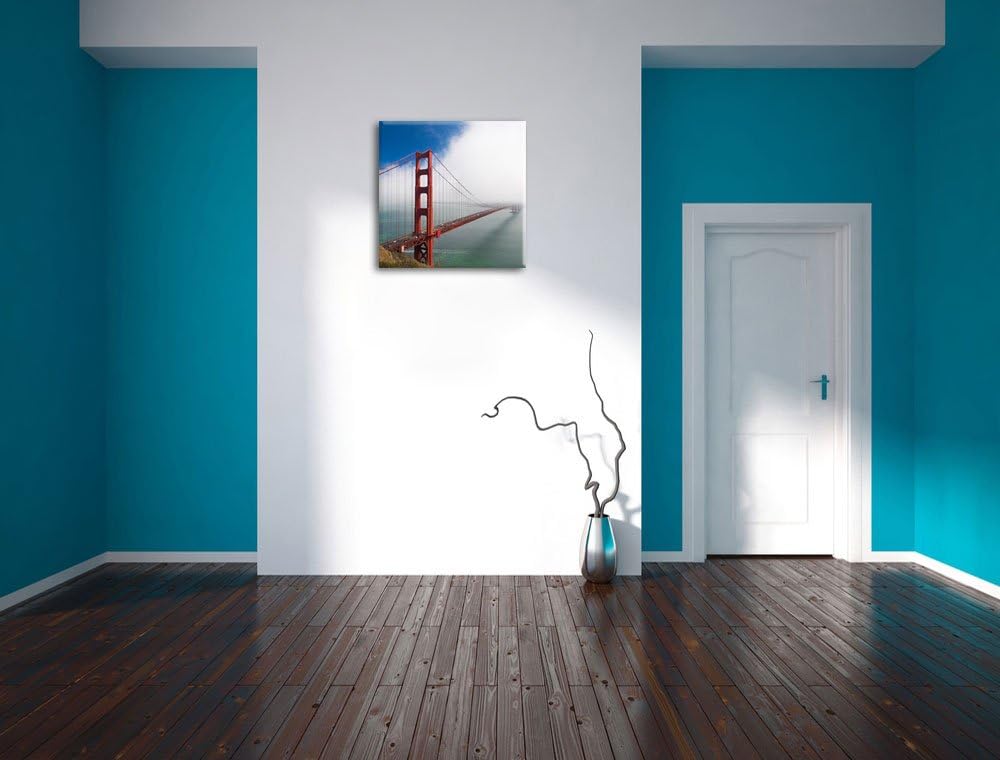 Pixxprint Golden Gate Bridge San Francisco, Format: 70x70 auf Leinwand, 70x70
