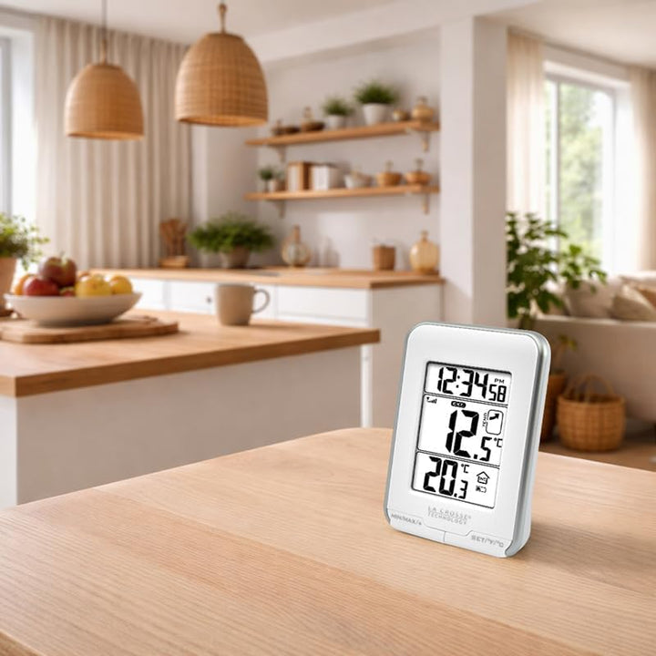 La Crosse Technology Temperaturen Station WS6810WHI-SIL silberfarben / weiss, silberfarben / weiss