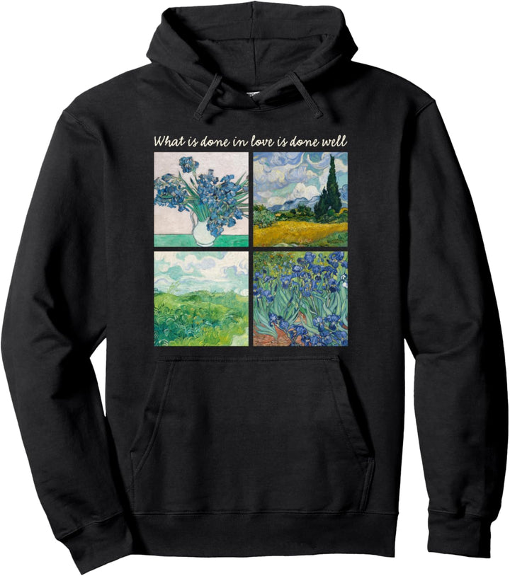 Claude Monet Four Picture Grid What Is Done In Love... Pullover Hoodie