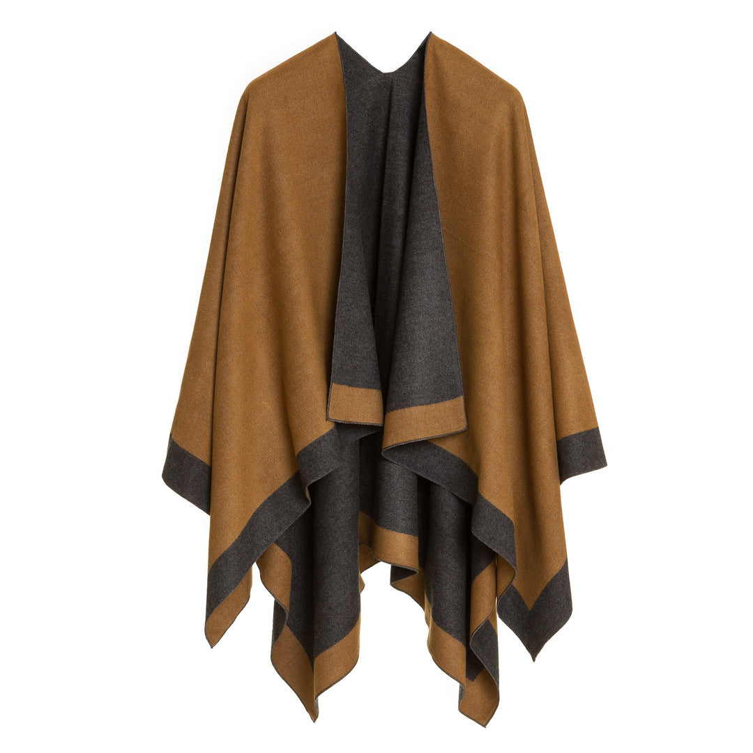 MELIFLUOS DESIGNED IN SPAIN Damen Schal Wrap Poncho Ruana Cape Cardigan Pullover Open Front für Früh