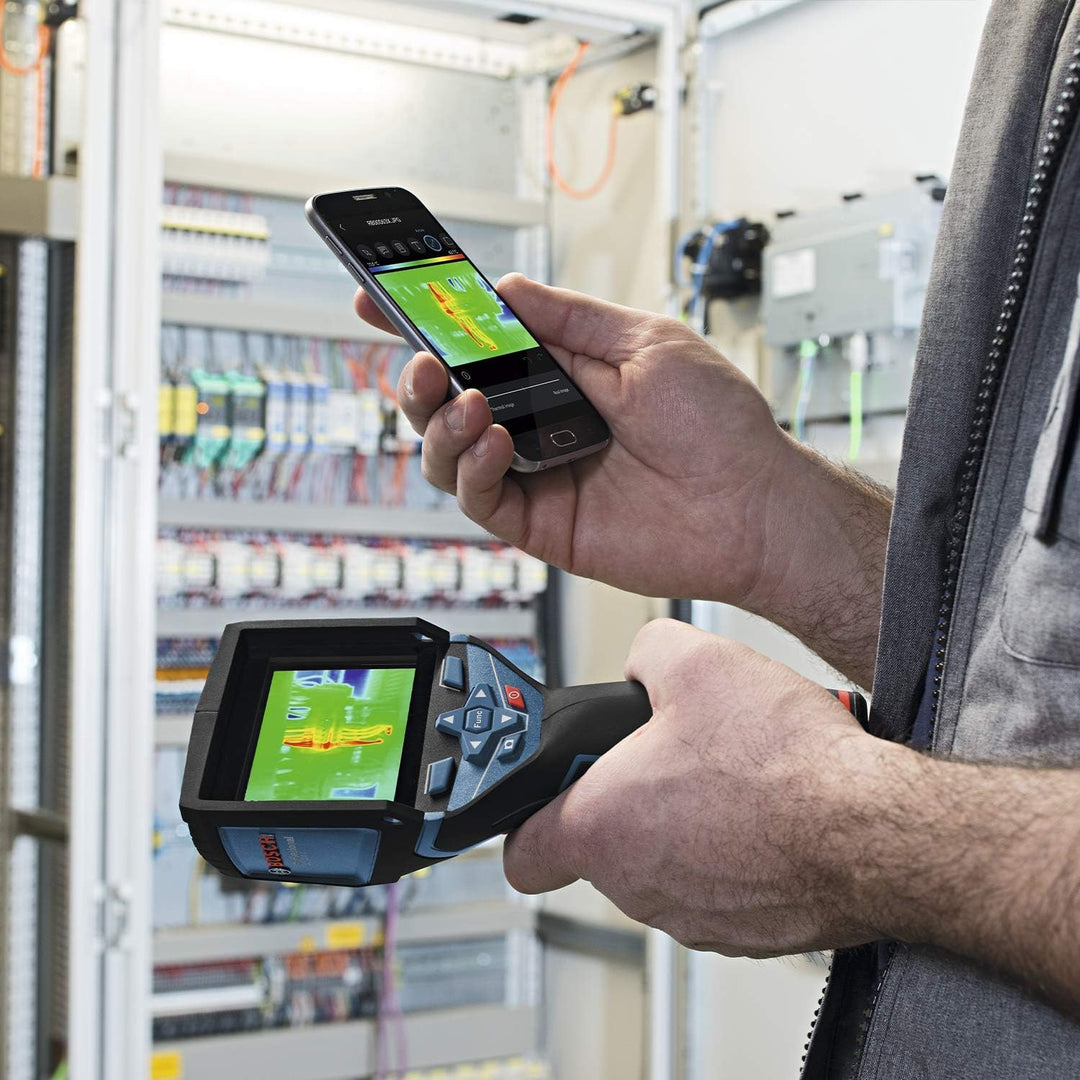 Bosch Professional 12V System Wärmebildkamera GTC 400 C (1x Akku 12V + Ladegerät, mit App-Funktion,