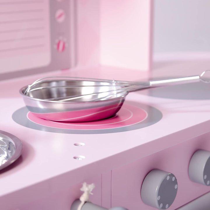 roba Spielküche, rosa, Kinderküche mit Herd, Spüle, Wasserhahn &amp; Regal inkl. Zubehör, Rosa