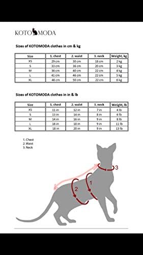 Kotomoda Cat Wear T-Shirt Leaves (XL) XL Blau, XL Blau