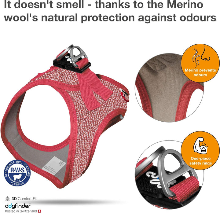 Vest Harness Merino Red XS XS Red, XS Red