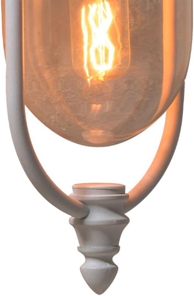 LED Aussenwandlaterne hängend im Landhausstil, Höhe 46cm, weiss, Wandleuchte Hängend