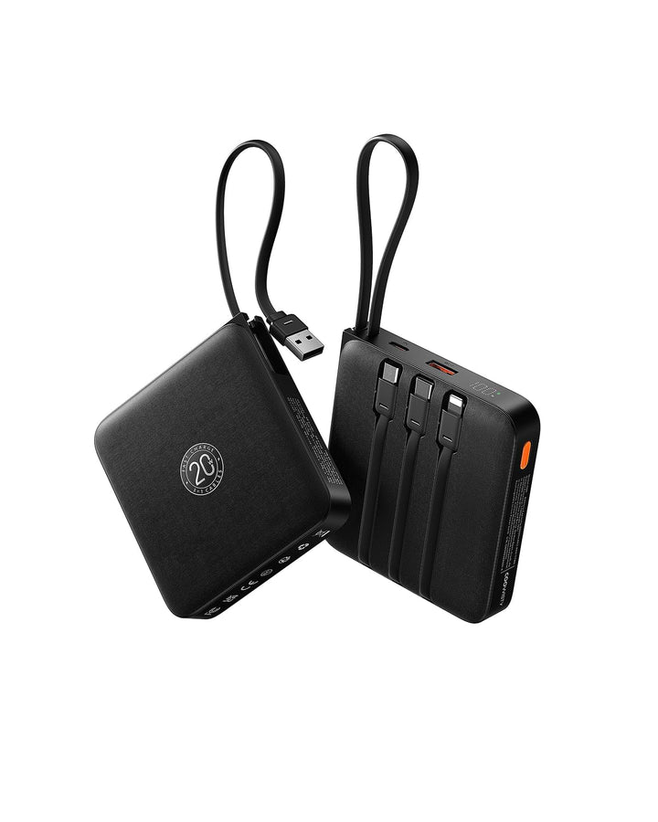 Powerbank 22,5W Power Bank mit Kabel 20000mAh USB-C Schnellladung Klein Externe Handyakkus &amp; LED-Dis