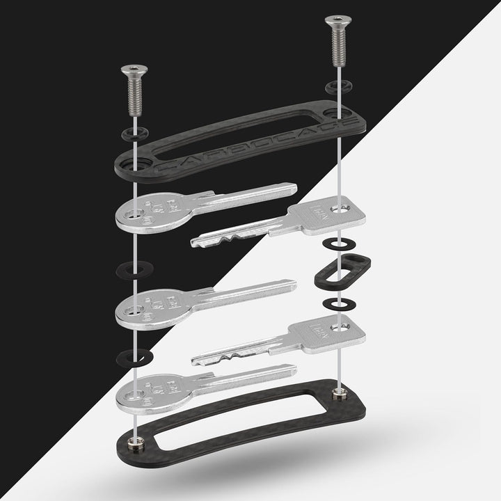CARBOCAGE KEYCAGE - Key Organizer Carbon - Schlüsselorganizer - Schlüsselbund bis zu 14 Schlüssel