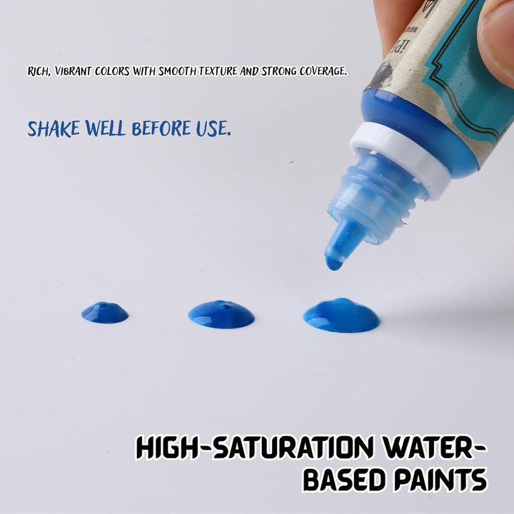 Acryl Miniature Farben Starter Set-22 Paint:Metallic Gold&Silber Primer&Shade 7 NPC Miniature-Tablet