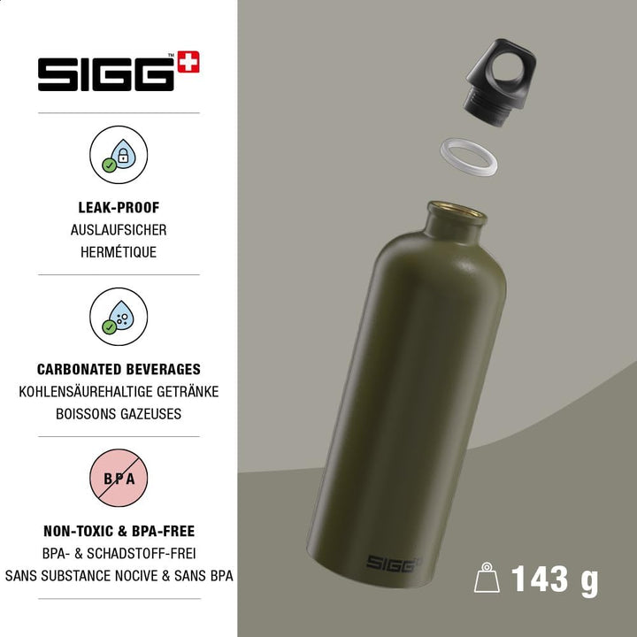 Sigg - Alu Trinkflasche - Traveller - Made in Switzerland - Climatpartner Zertifiziert - Kohlensäure