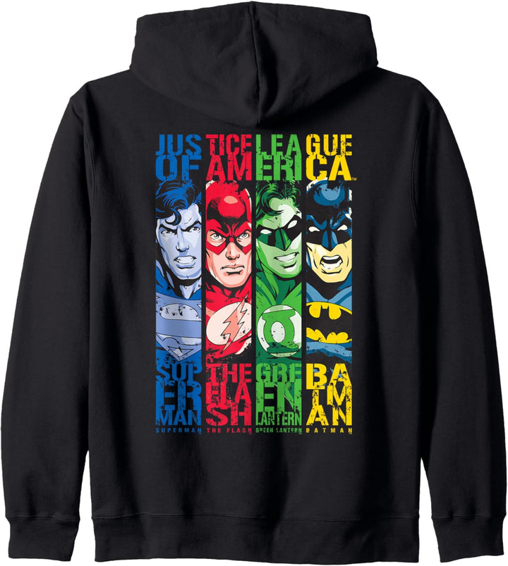 DC Justice League Abgestreift - Leicht Kapuzenjacke