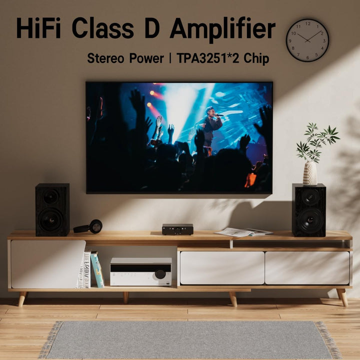 3e Audio A5 Hi-Fi-Verstärker mit TPA3251-Chip & 38V/5A-Netzteil für Stereo-Heimkinos und Desktop-Lau