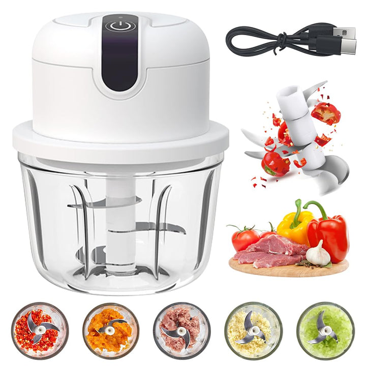 Zerkleinerer Elektrisch Mini, Zwiebel Zerkleinerer Elektrisch, Elektrischer Küchenzerkleinerer 350ml