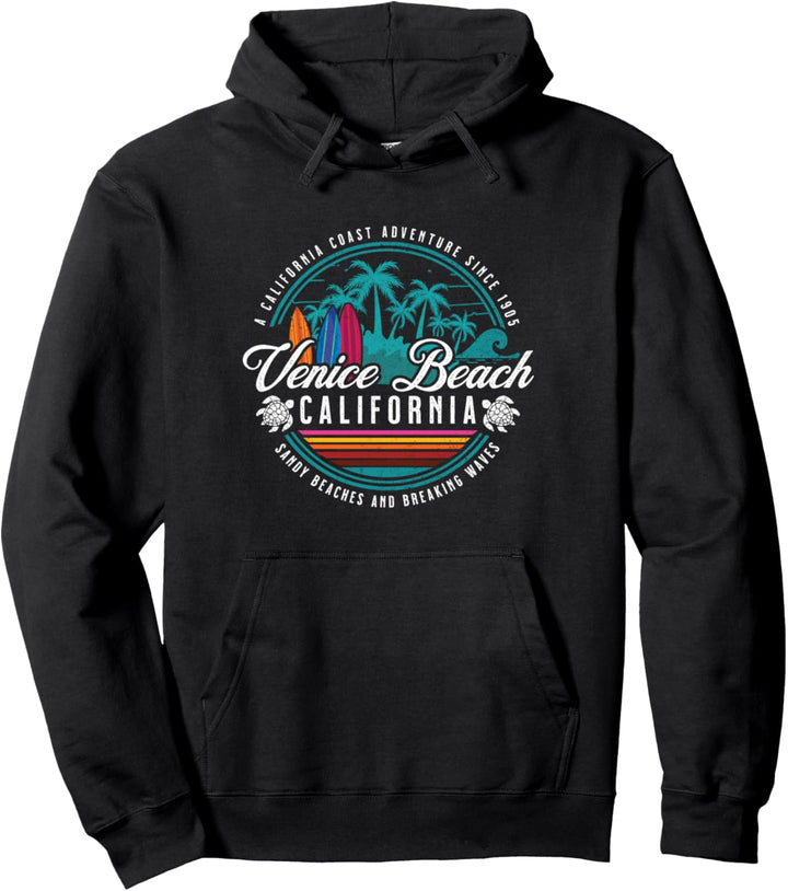 Venice Beach California Sandy Beaches Breaking Waves Surfen Pullover Hoodie