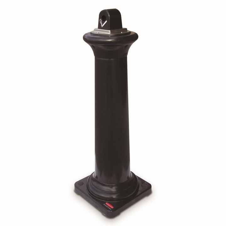 Rubbermaid Commercial Products GroundsKeeper Tuscan Ash Bin - Black Schwarz 35.7 x 35.7 x 103 cm, Sc