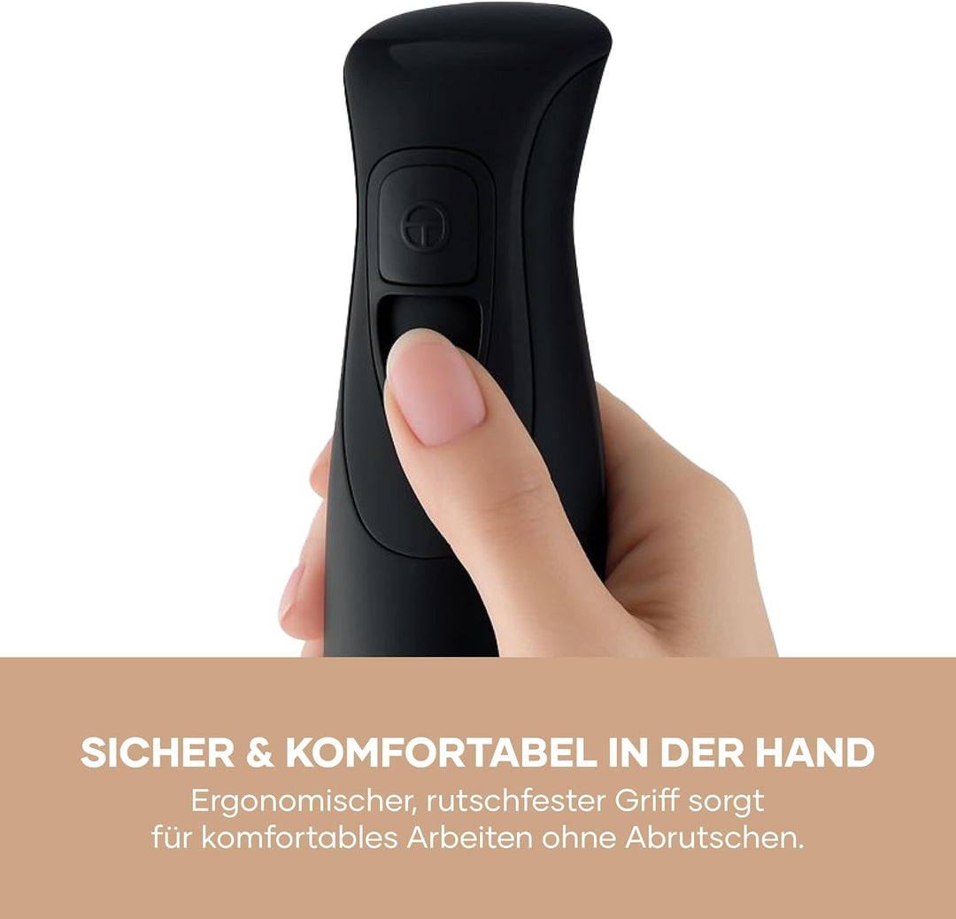 Severin 4-in-1 Stabmixer inkl. 700ml Mix- & Messbecher, Schneebesen, Zerkleineraufsatz, Mixstab, abn