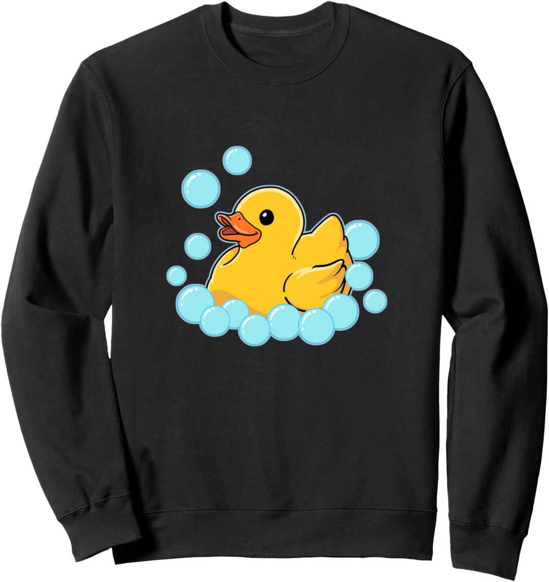 Seifenblasenbad Gummiente Geschenk Entenküken und Entchen Sweatshirt