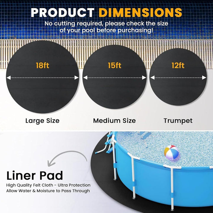 Boden Pool Liner Pad Runde Pool Matten Pools Bodentuch Schutzboden Pools Boden Geotextil Protector R