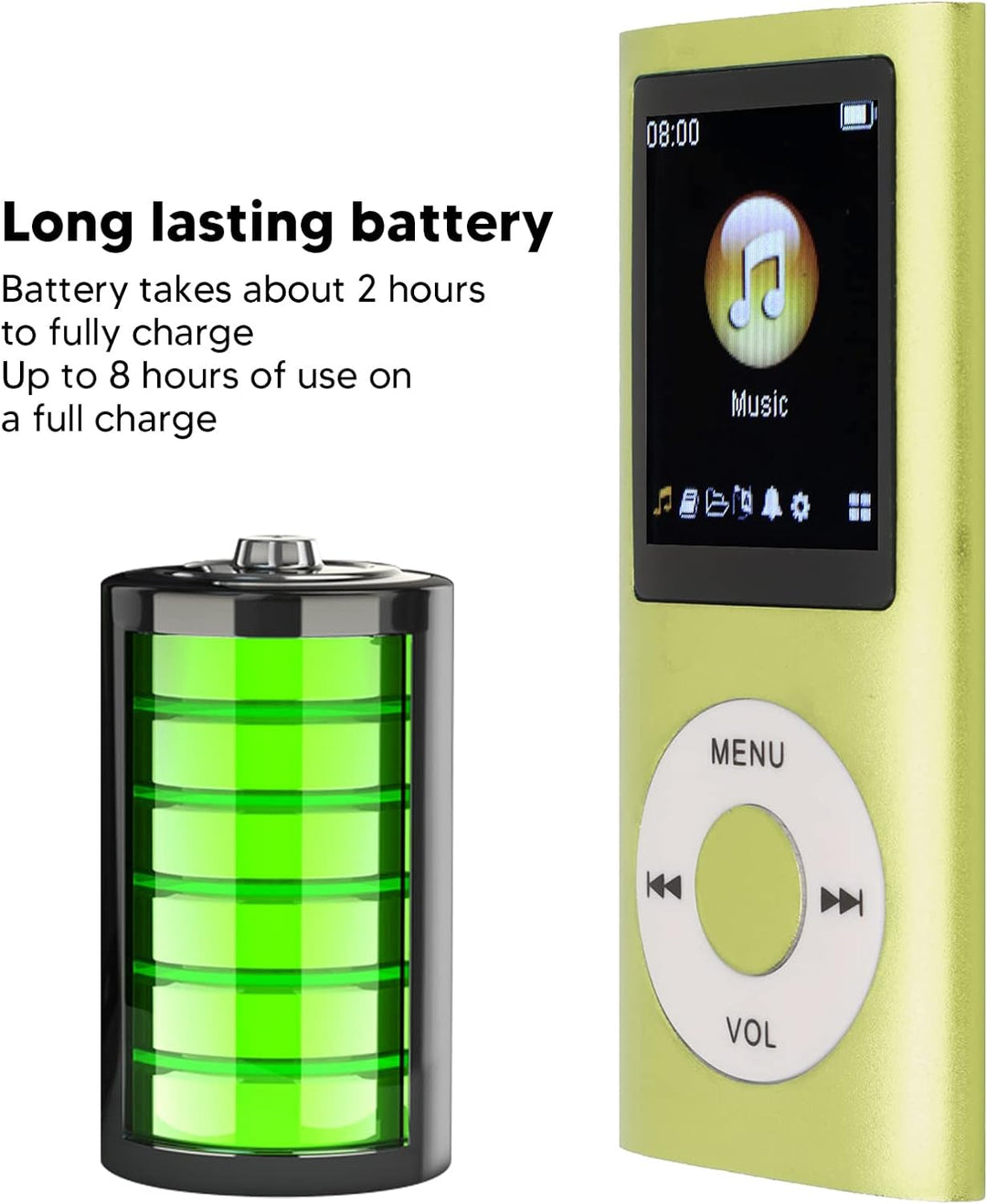 MP3-Player MP3-Player MP3-Player aus Aluminiumlegierung, Stilvoller, Multifunktionaler, Verlustfreie