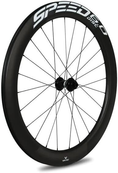 Veltec Unisex – Erwachsene Laufradsatz Speed 6.0 21mm SR Disc Shimano 12x100/12x142, schwarz/weiss,