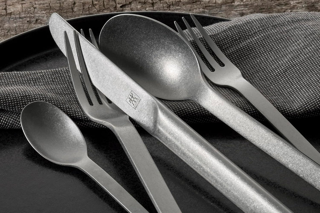 ZWILLING Minimale Vintage Besteckset 68-teilig, Für 12 Personen, Spülmaschinengeeignet, Edelstahl, G
