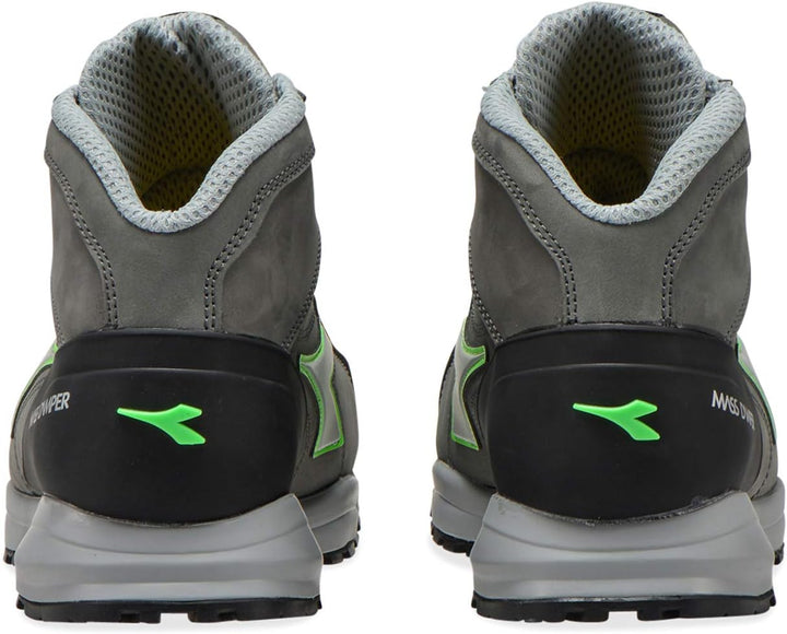 Arbeitsschuh GLOVE MDS MID S3 HRO SRC, COAL/GREEN FLUO, Gr. 46