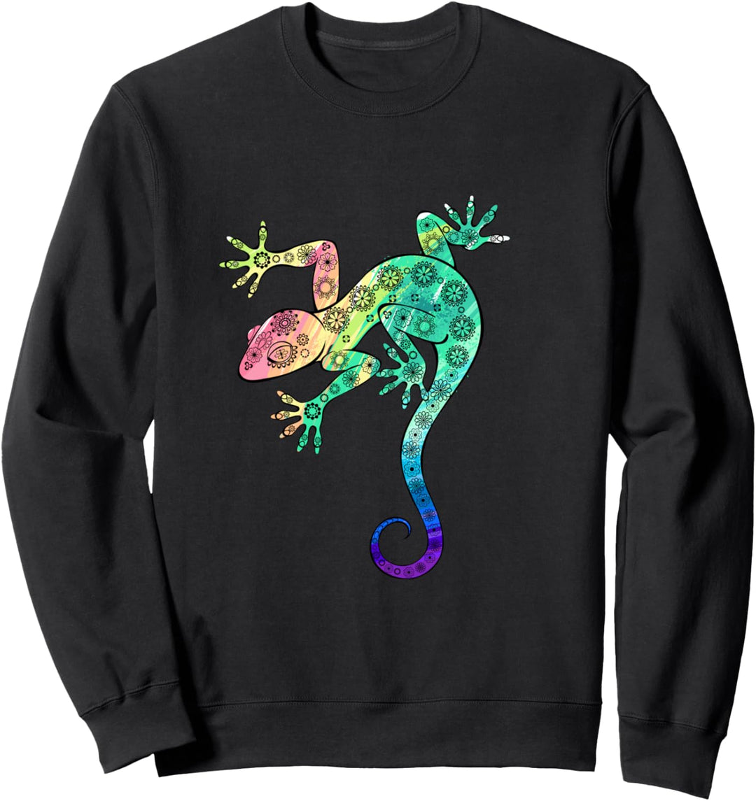 Bunte Stammes-Gecko-Eidechse Sweatshirt