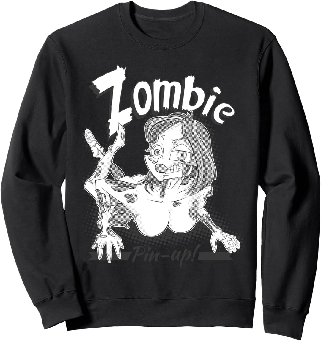Sexy Zombie Pin Up wiederbelebt Leiche Gore Mädchen Sweatshirt