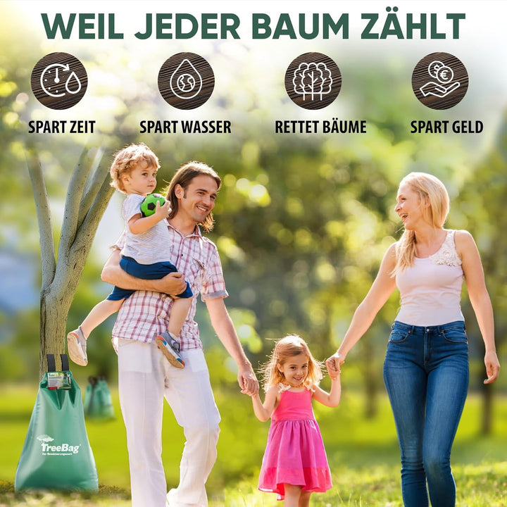 Wassersack für Bäume 5 x 75L – UV-stabiler Baumbewässerungssack aus PVC – Effektiver Bewässerungssac
