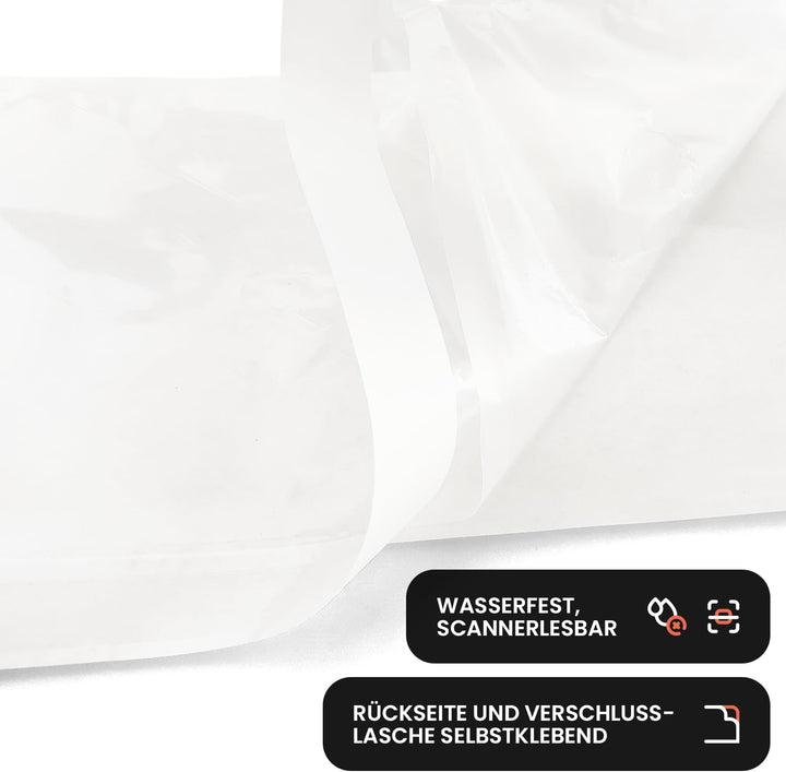Netuno 250 transparente Lieferscheintaschen DIN C6 16,6 x 11 cm selbstklebende C6 Begleitpapiertasch