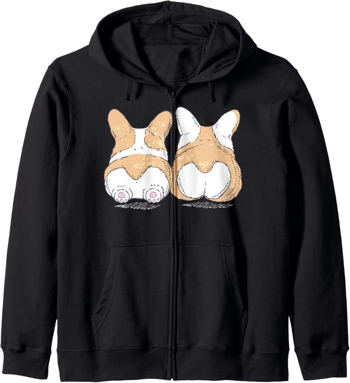 Trendy Corgi Butts Animal Kapuzenjacke
