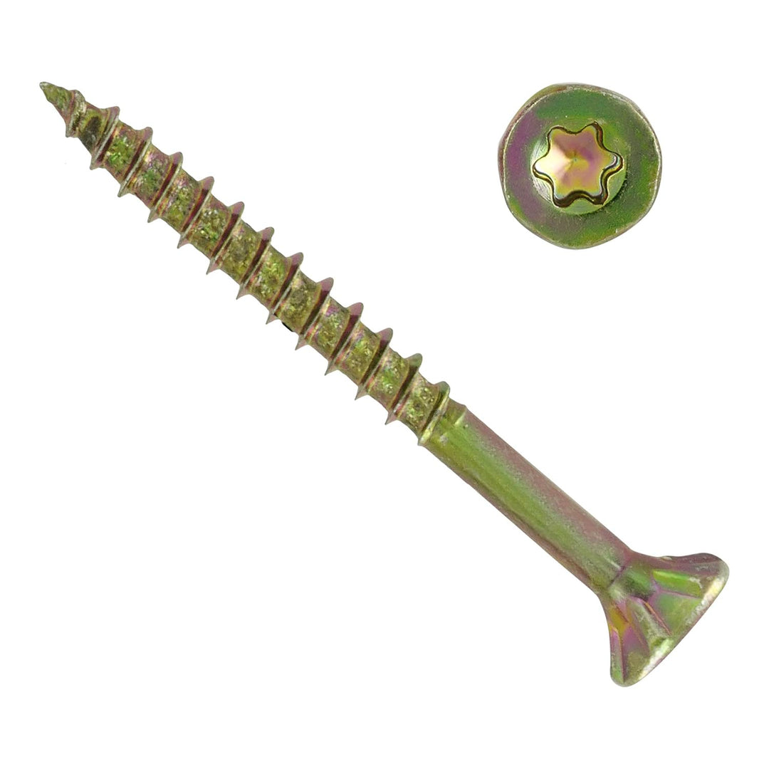 1000 Spanplattenschrauben mit Torx-Antrieb |(4,0 x 40 mm / 1000 Stück) |Holzbauschrauben mit TX-Buch