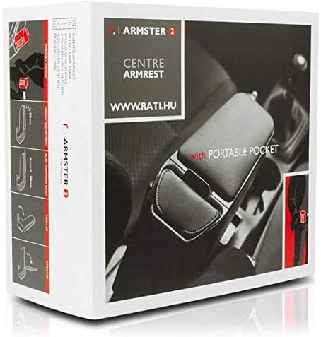 rati Armlehne Spezifische Armlehne Schwarz/Grau Armster 2 für Citroën C3 II. Mit Ablagefach und falt