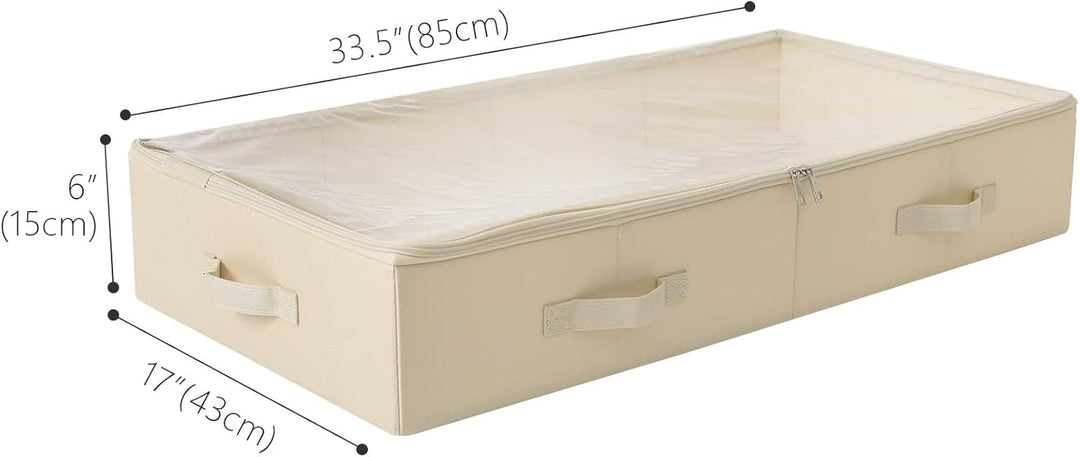 Geräumige Sichtbare Unterbett-Aufbewahrungsboxen mit Deckel für Schuhe, Decken, Bettwäsche, einfach