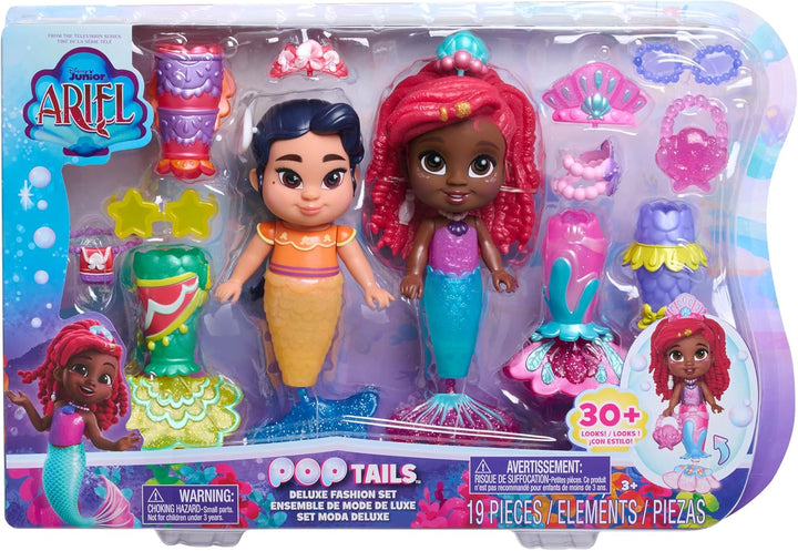 Just Play Disney Junior Arielle Meerjungfrau Deluxe Spielfigur mit Wechseloutfit (sort.), 19-teilig,