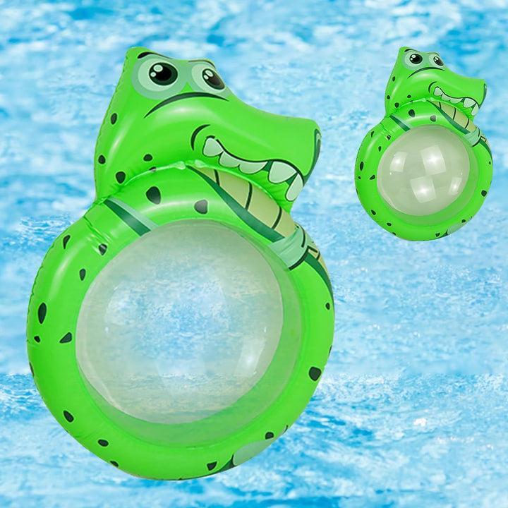 Balakaka Aufblasbare Pool-Schwimmer 62x40x11cm, Cartoon Krokodil Designs Aufblasbare Pool Flösse Tra