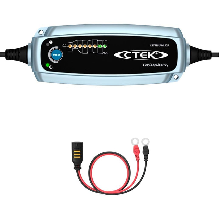 CTEK Lithium XS Multi-Funktions Batterieladegerät Mit 8-Stufen Ladeprogramm, 12V 5 Amp & Comfort Con