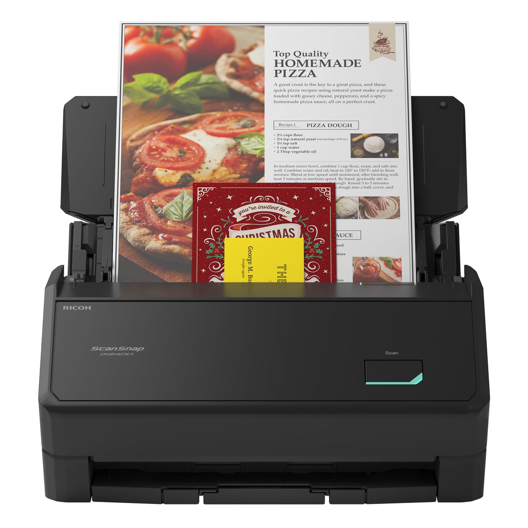 ScanSnap iX2400 (schwarz) A4-Scanner - Ultraschnelles 45 ppm Duplex-Scanning, automatischer Dokument