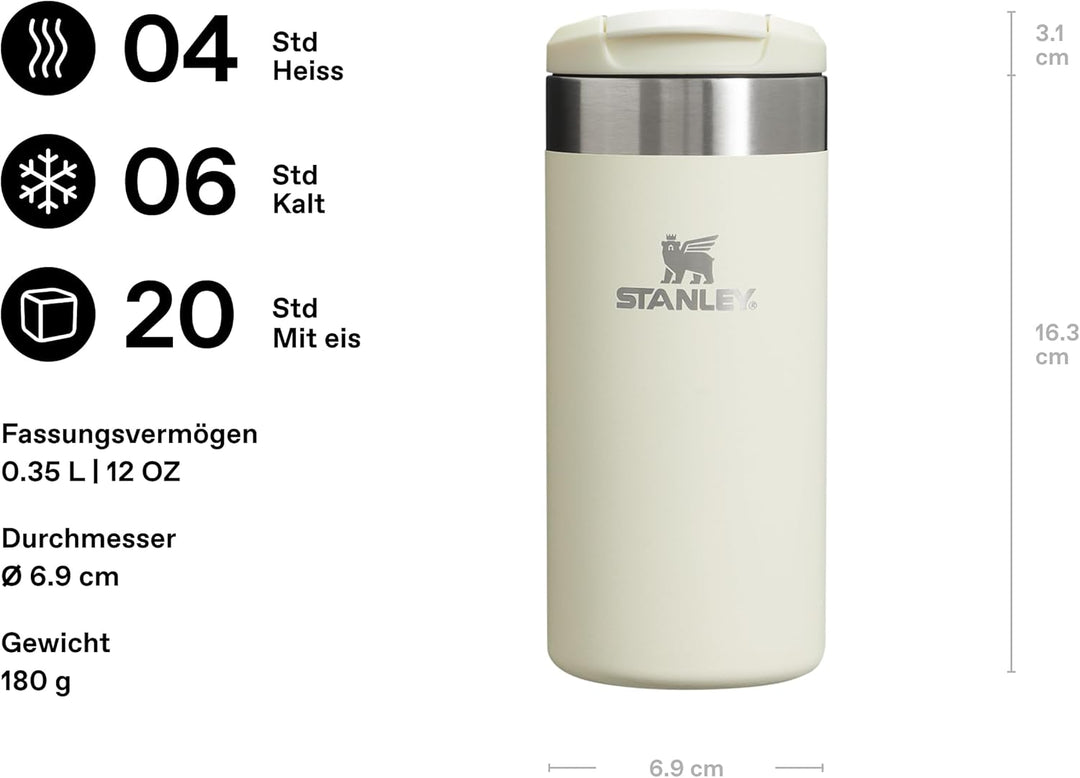 STANLEY 1913 Aerolight Transit Thermobecher 0.35L - Hält 4 Stunden Heiss - Spülmaschinenfest - Kaffe