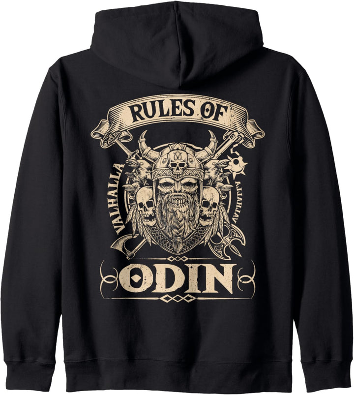 Wikinger Krieger Sprüche Berserker Valhalla Rules Of Odin Kapuzenjacke