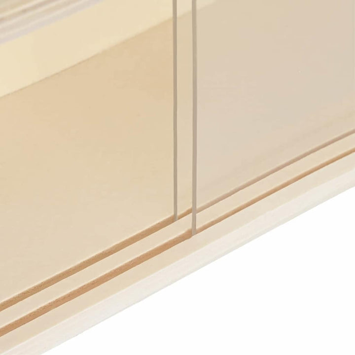 vidaXL Wanddisplay-Case mit Regal Beige 80 x 8,5 x 54 cm Sperrholz, Moderne, rechteckige Wandregal-L