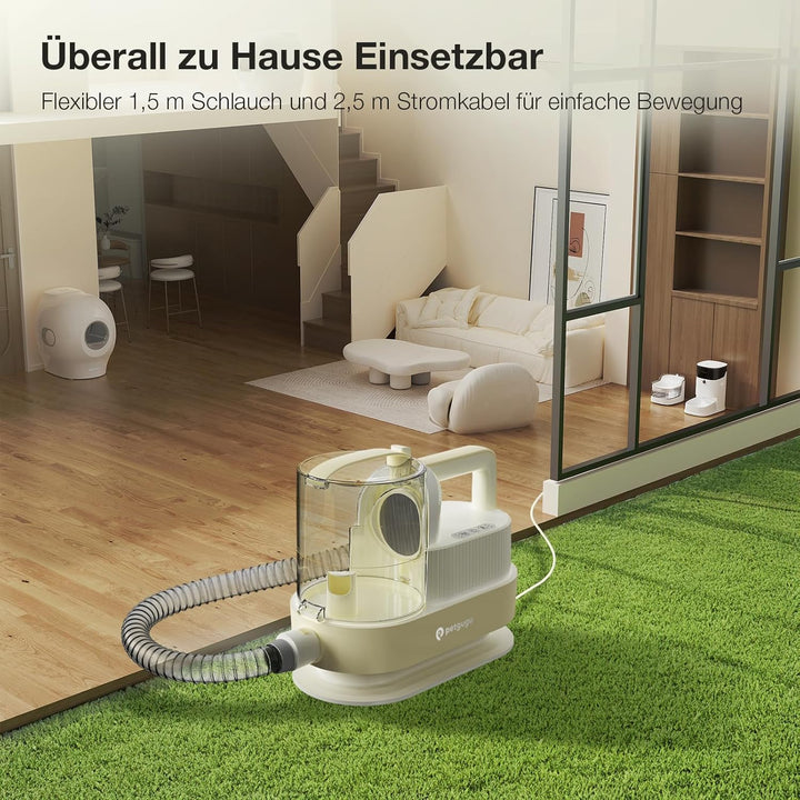 Hundeschermaschine mit Tierhaar Staubsauger &amp; Haartrockner 11000Pa 7-in-1 Haustierpflegeset 2.5L Sta