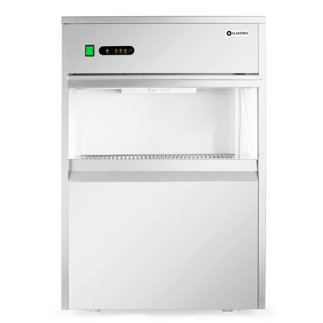 Klarstein Powericer Profi-Eiswürfelmaschine - Eiswürfelbereiter, Ice Maker, LED, geschmacksneutrale