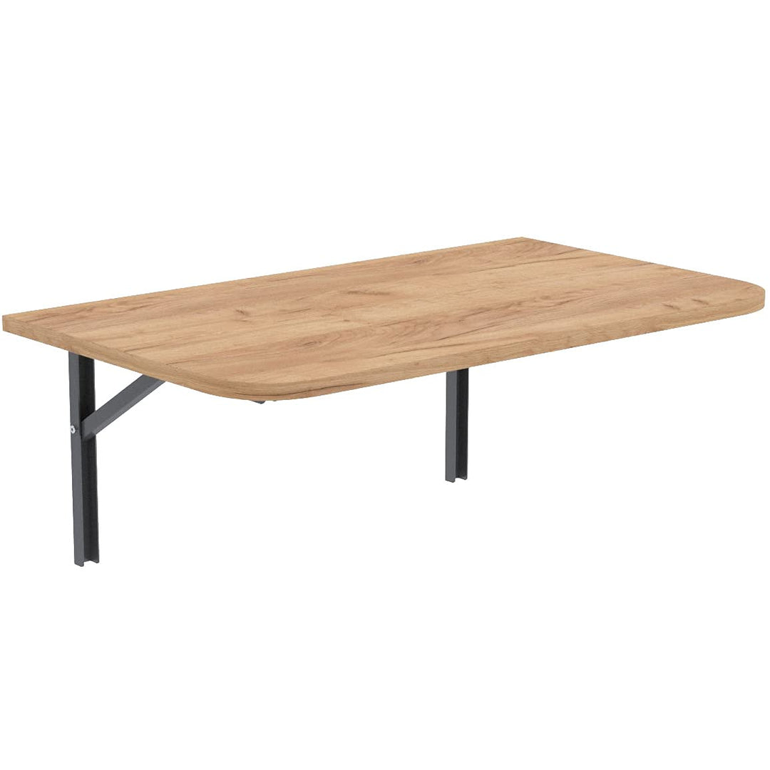 AKKE Klapptisch Wandklapptisch Esstisch - Klappbar Faltbar Platzsparend - Abgerundete Ecken - 100cm