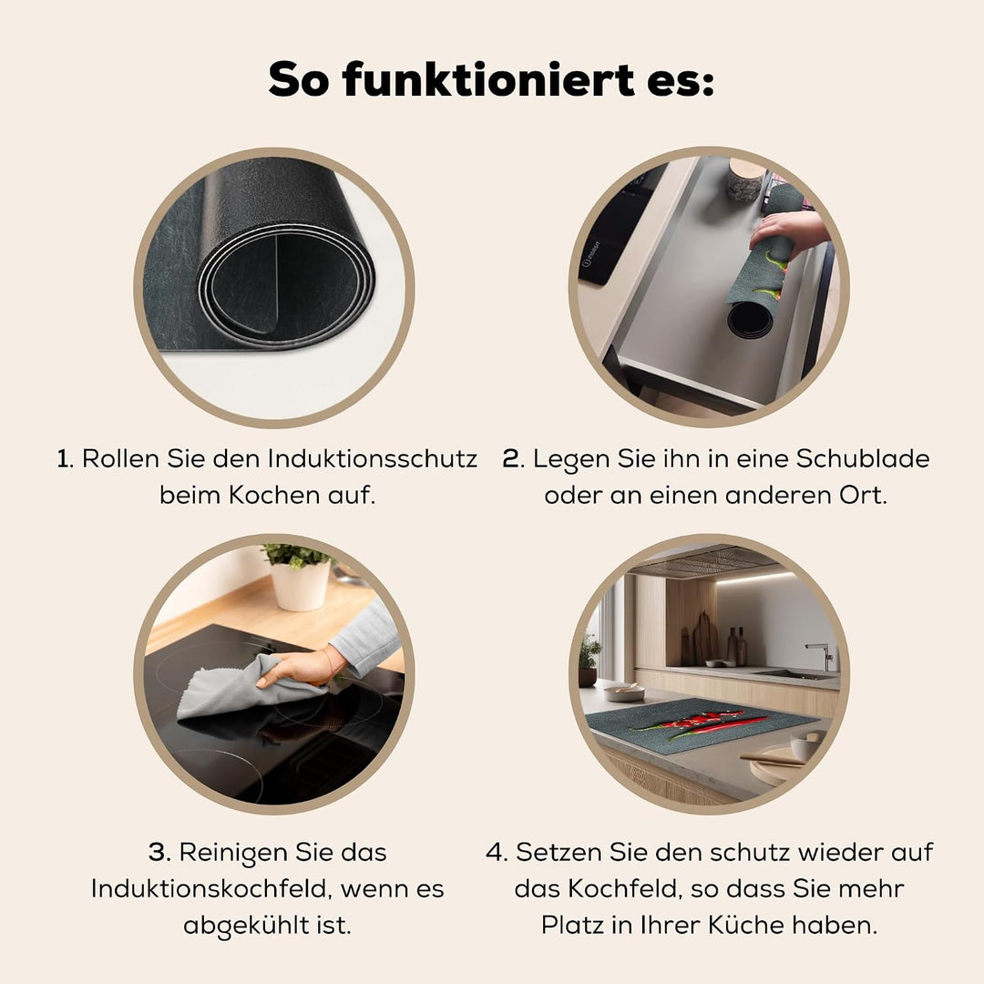 KitchenYeah© Herdabdeckplatte Einteilig Induktionsmatte Küche Abdeckung Ceranfeld Herd Abdeckplatte
