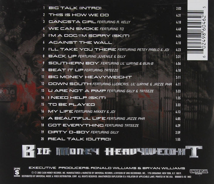 Big Money Heavyweights, Audio-CD