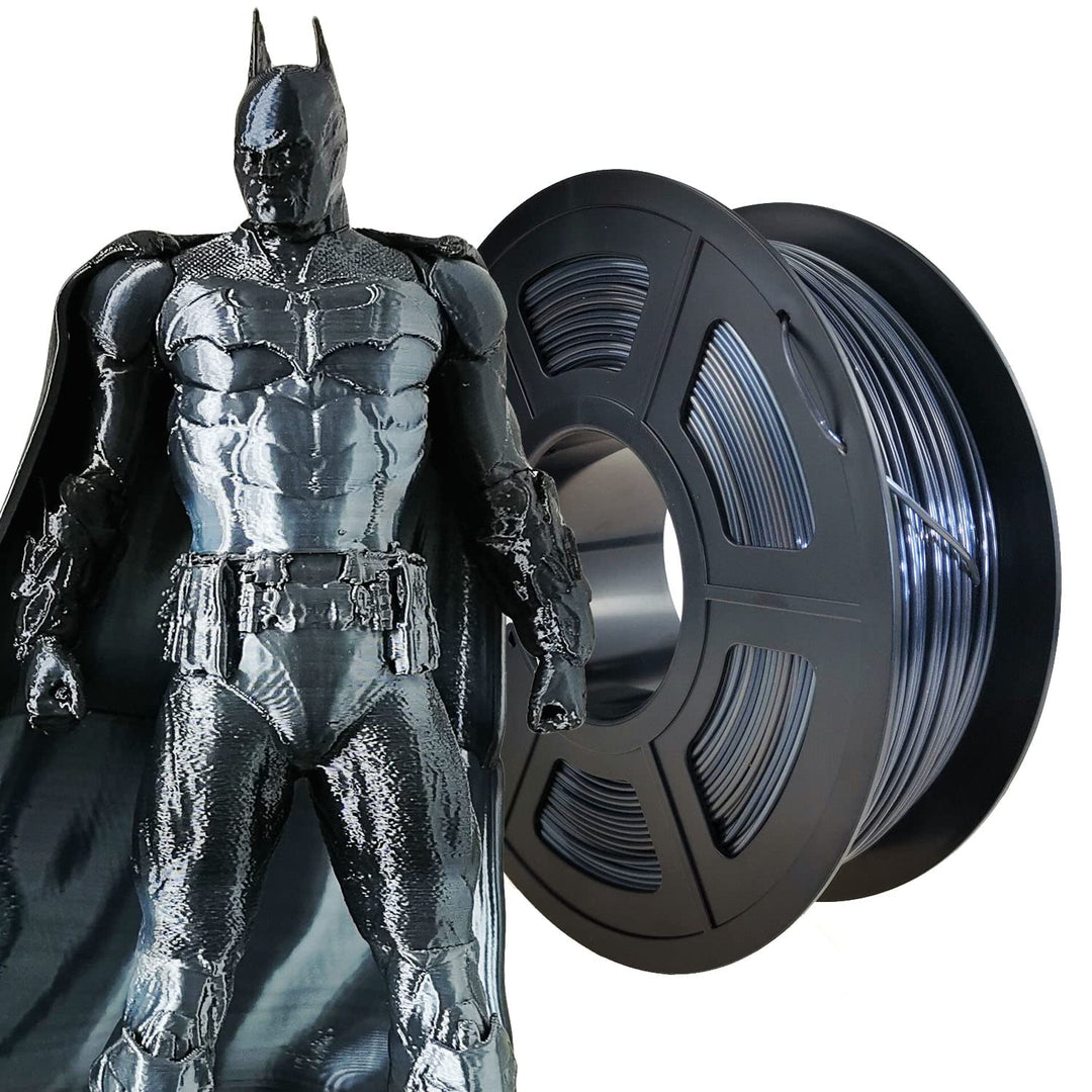 Stronghero3D PLA 3D Drucker Filament 1.75mm PLA Silk Silver Forge PLA Black Genauigkeit +/- 0.05mm n