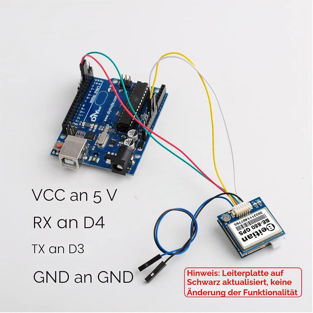 Geekstory BE-880 GPS Receiver Module with Flash HMC5883L Compass 10th Chip GPS Antenna TTL Level 384