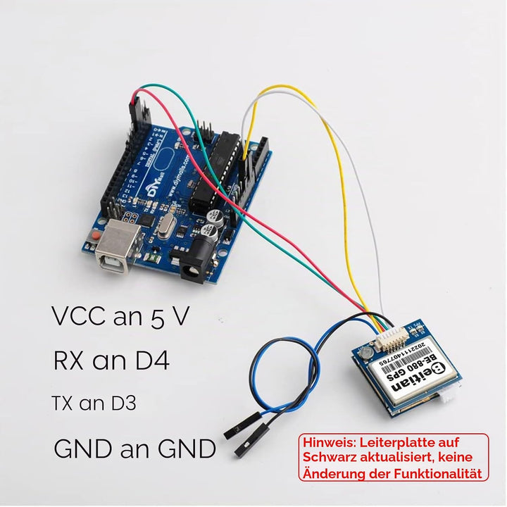 Geekstory BE-880 GPS Receiver Module with Flash HMC5883L Compass 10th Chip GPS Antenna TTL Level 384
