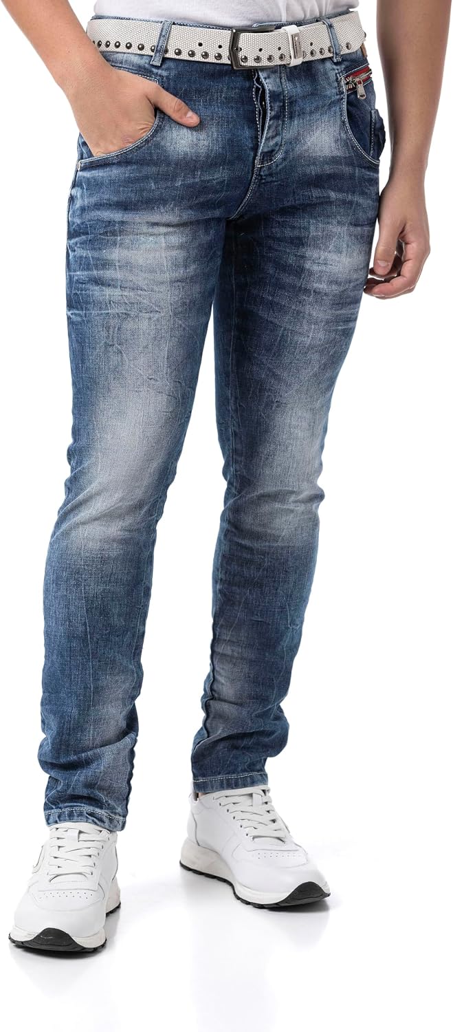 Cipo &amp; Baxx Herren Jeans | Modernes Denim | Markante Details | Vielseitig kombinierbar für Freizeit